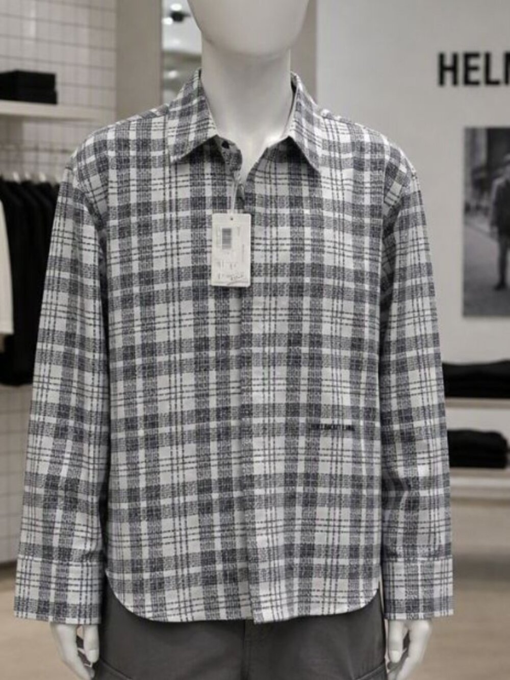 HELMUT LANG Men's Printed Shirt Size M